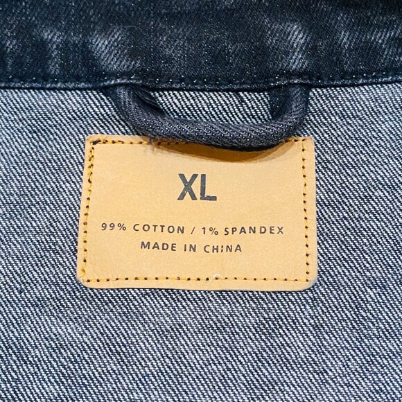 Washed Black Unisex Black Denim Jacket Never Worn Threadfast Apparel Size XL - Picture 5 of 11